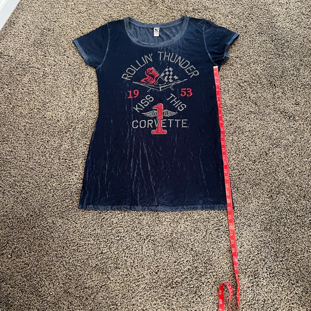 Women’s New Agenda Corvette Tee Navy Blue Short Sleeve XL